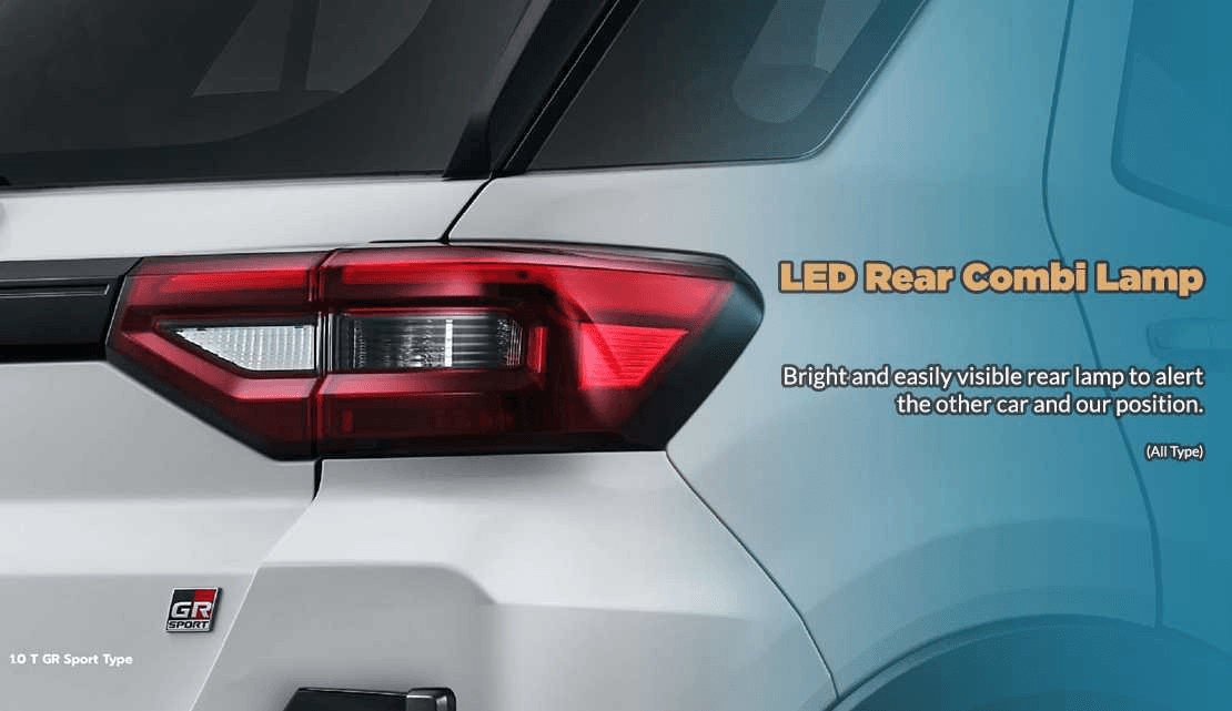 lampu belakang toyota raize